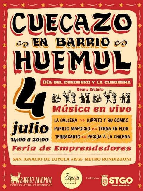 Flyer Restaurant Pupuya - Cueca en Vivo